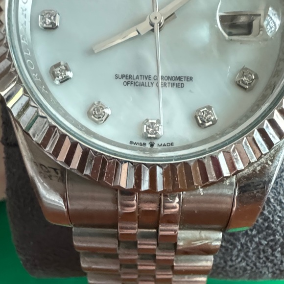 Rolex Gold and Silver Watch with Diamond Markers - Picture 10 of 12